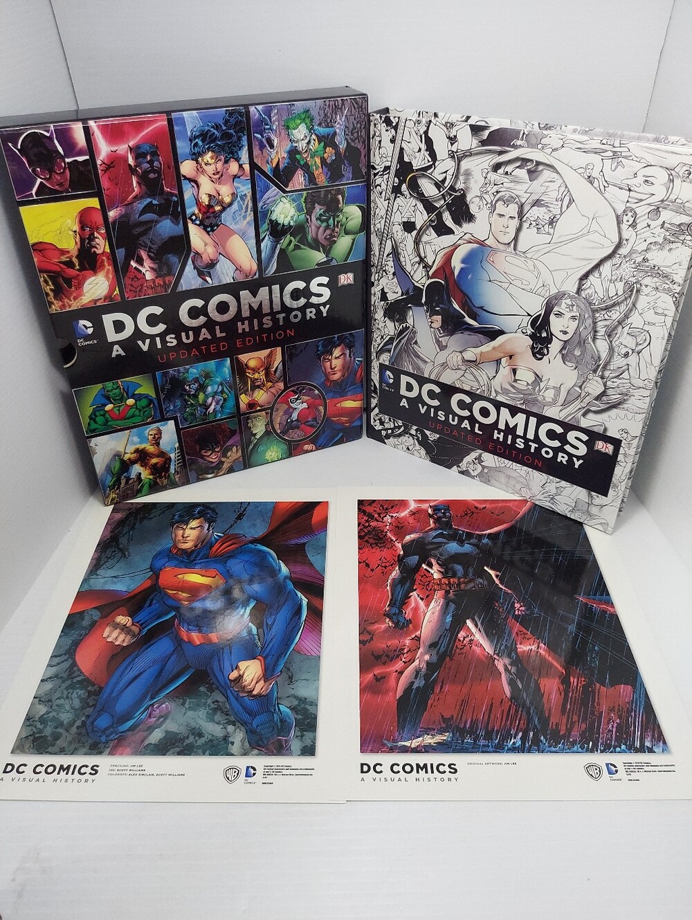 DC Comics: A Visual History Updated Edition w/Slipcase + Jim Lee 2 Art Prints
